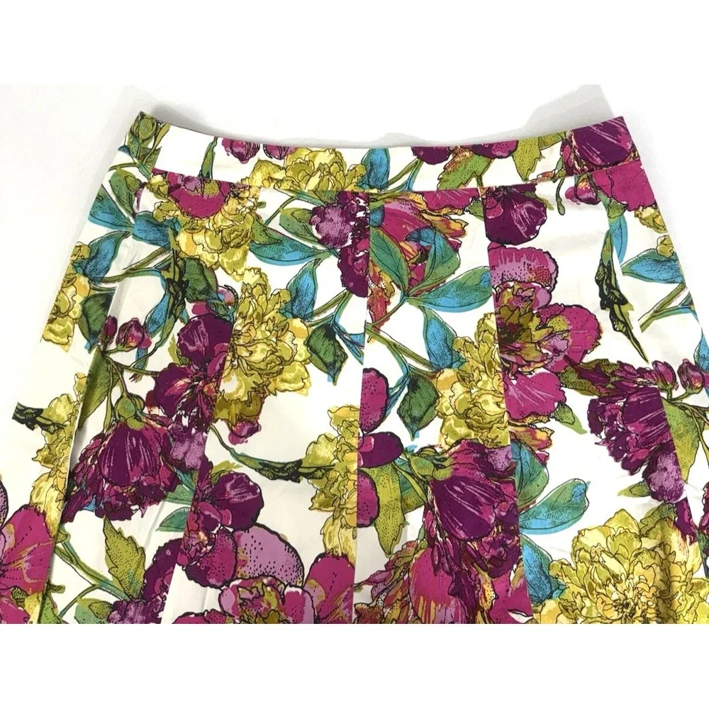 Lane Bryant‎ Floral A-Line Pleated Skirt Womens Plus Size 20 Artsy